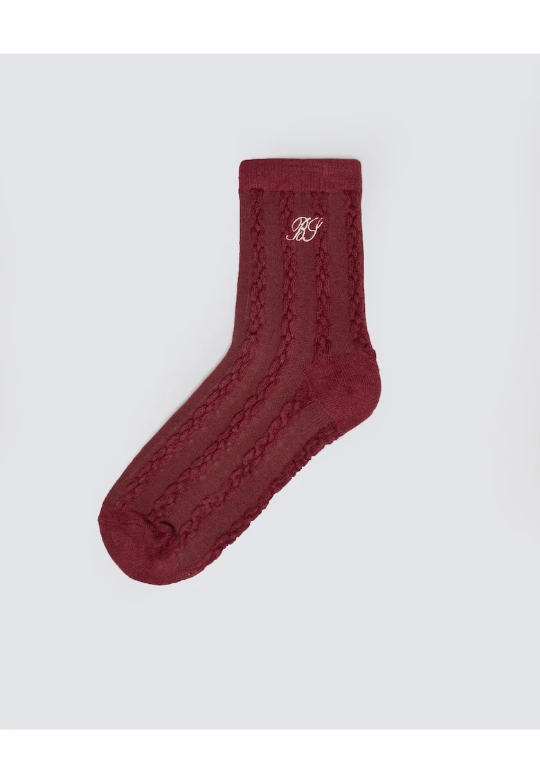 Sosete scurte cu detaliu broderie Brajda
