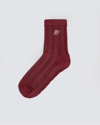 Sosete scurte cu detaliu broderie Brajda