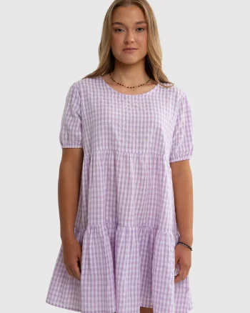 Rochie evazata in carouri