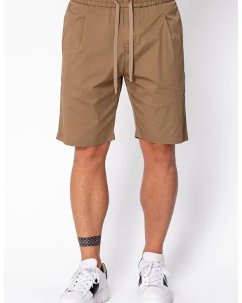 Pantaloni scurti cu snur din bumbac Brown 22139, Maro