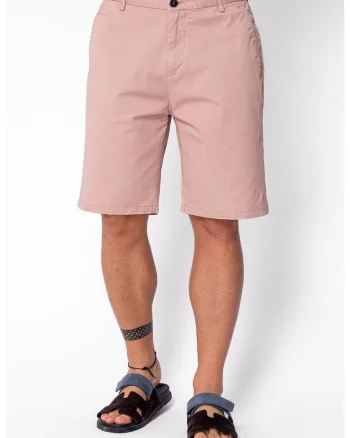 Pantaloni scurti cu nasture din bumbac Rose 22000, Roz
