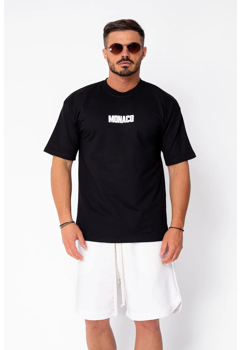 Tricou Monaco imprimat Black 22114, Negru