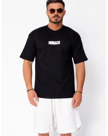 Tricou Monaco imprimat Black 22114, Negru