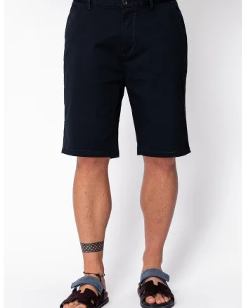Pantaloni scurti cu nasture din bumbac Navy 22010, Bleumarin