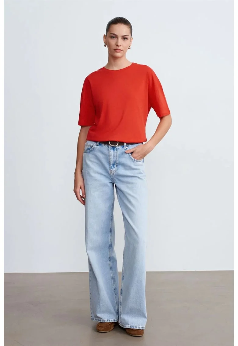 Tricouri dama,  tricou din bumbac, maneca scurta, rosu