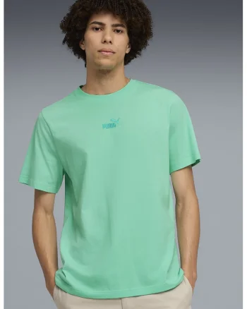 Tricou din bumbac cu detaliu logo Essentials, Verde menta