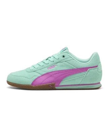 Pantofi sport Bella Donna de piele intoarsa, Turcoaz/Roz inchis