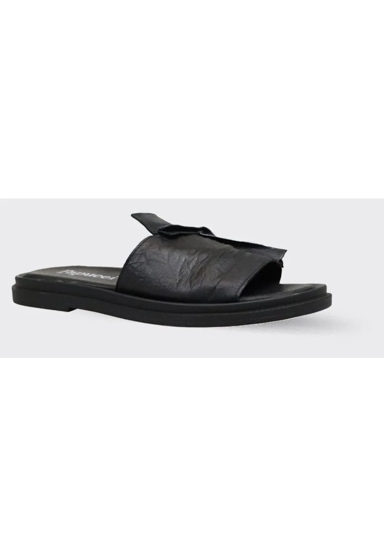 Papuci din piele Airy, Negru