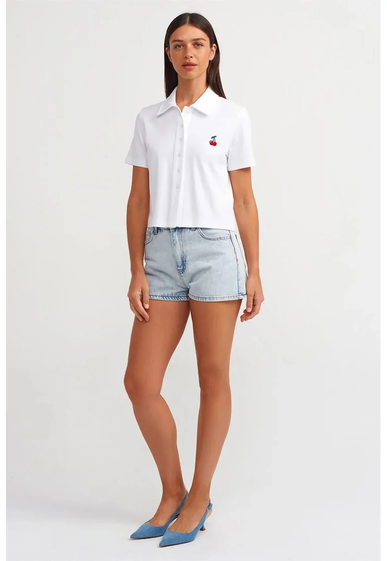 Pantaloni scurți  denim albastru deschis, Albastru deschis
