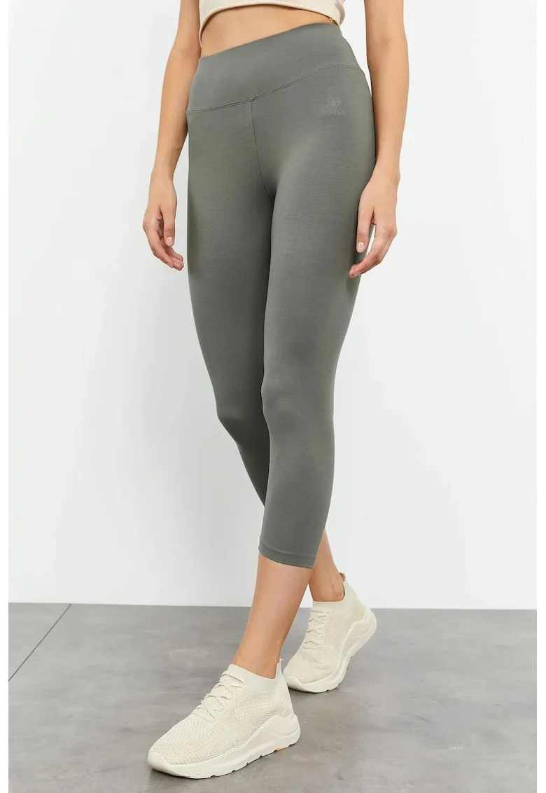 Colanti,  Capri, elastic, gri, bumbac/elastan