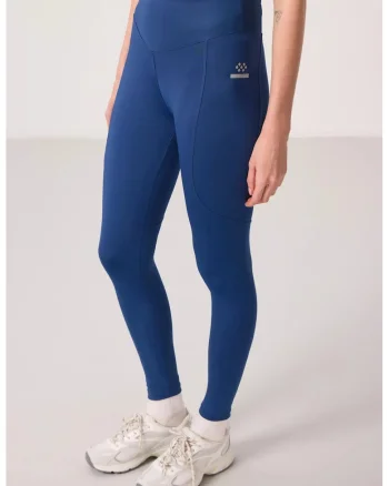 Colanti,  skinny, talie inalta, albastru cobalt, elastic, 86% poliester/14% elastan