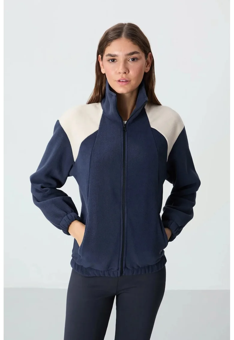 Hanorac dama,  oversized, fleece, albastru