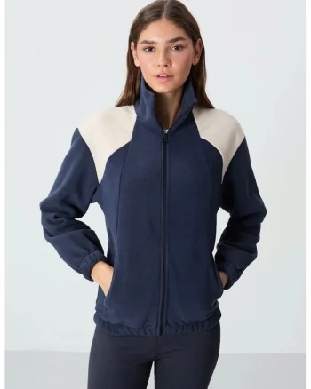 Hanorac dama,  oversized, fleece, albastru