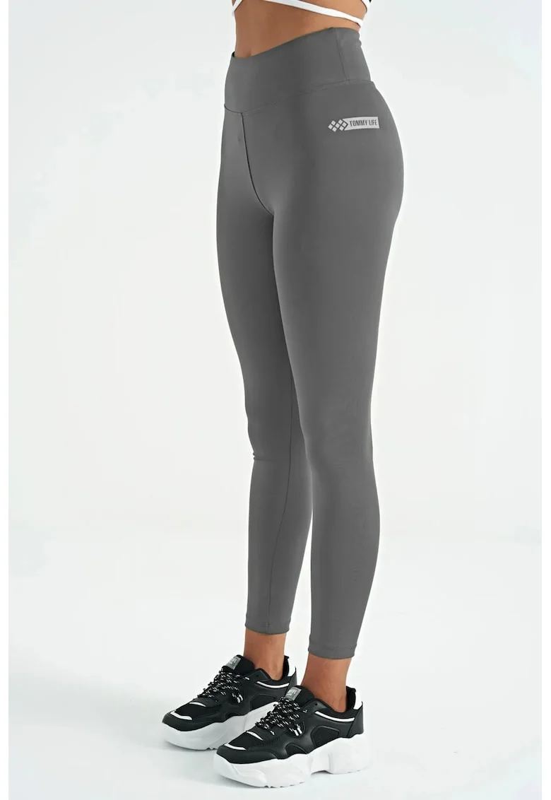 Colanti,  Scuba, elastic, gri inchis, poliester/elastan