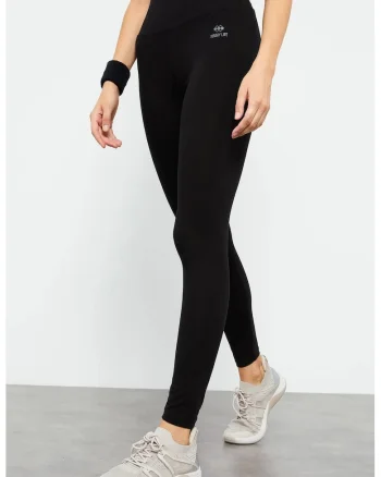 Colanti  talie inalta, elastic, negru, bumbac cu elastan