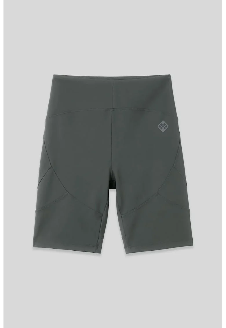 Colanti scurti,  talie inalta, elastic, verde salvie, poliamida si elastan