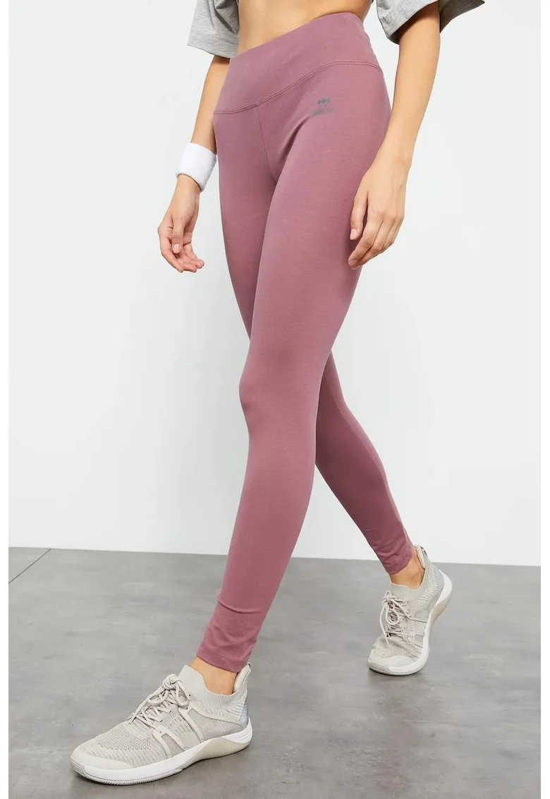 Colanti,  talie inalta, elastic, mov mauve, bumbac