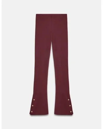 Colanti  evazati, rosu burgundy, poliester/elastan