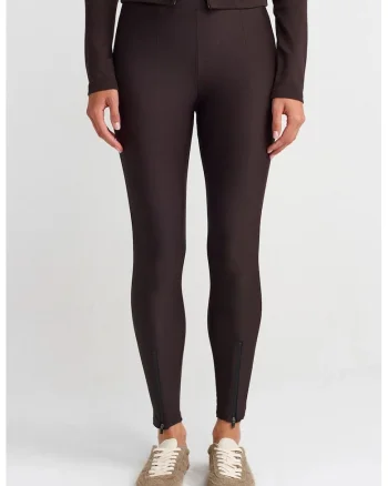 Colanti Femei  skinny, talie inalta, 80% poliamida/20% elastan, Maro