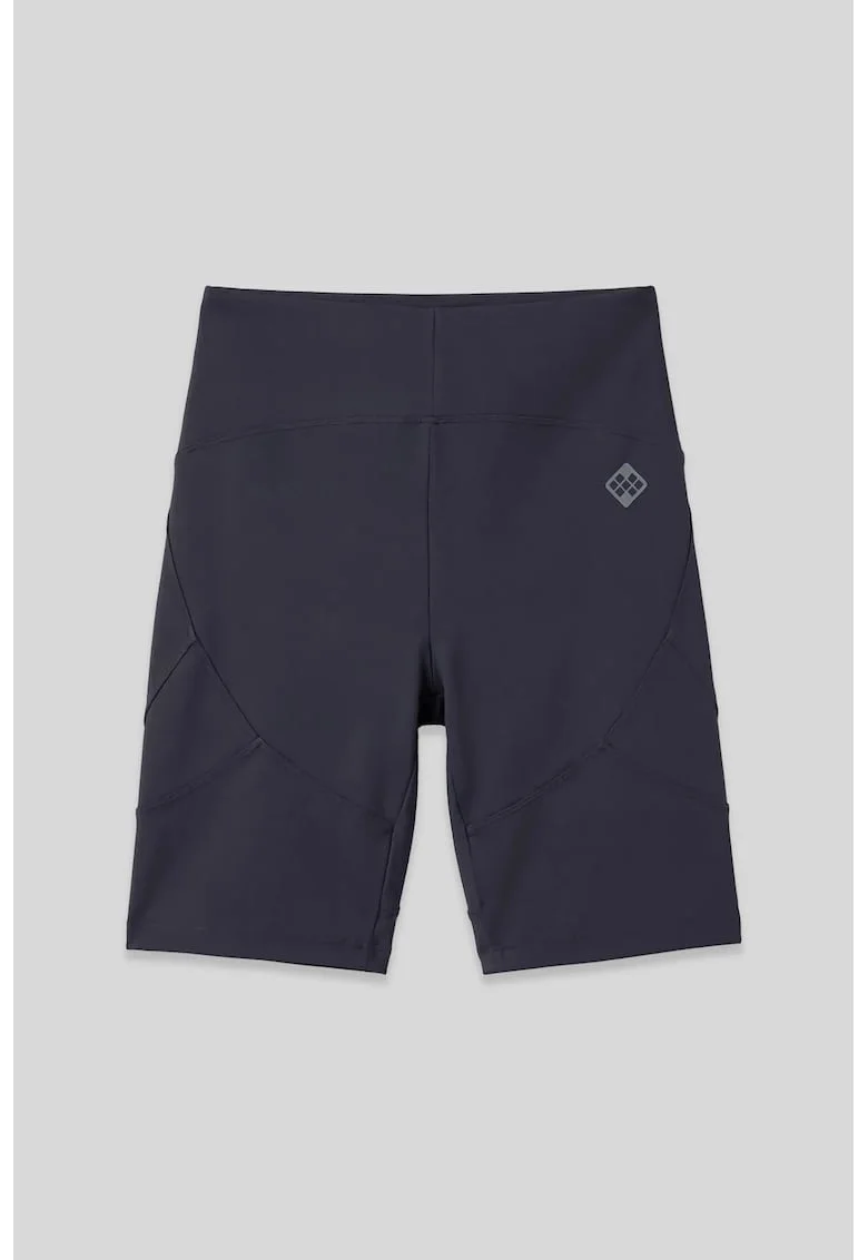 Colanti scurti,  talie inalta, elastic, Gri carbune/Gri antracit