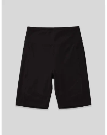 Colanti sport scurti,  buzunar, poliamida/elastan, Negru