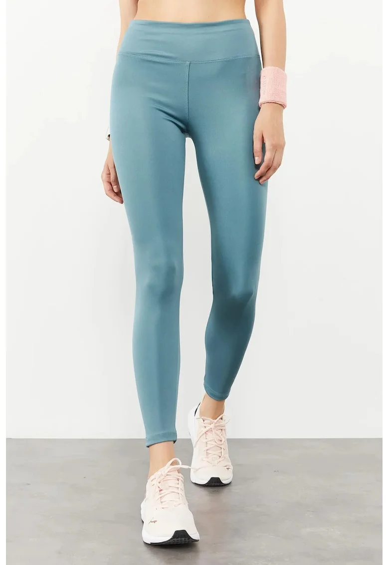 Colanti  talie inalta, elastic, 95% poliester/5% elastan, Albastru