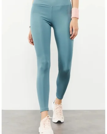 Colanti  talie inalta, elastic, 95% poliester/5% elastan, Albastru