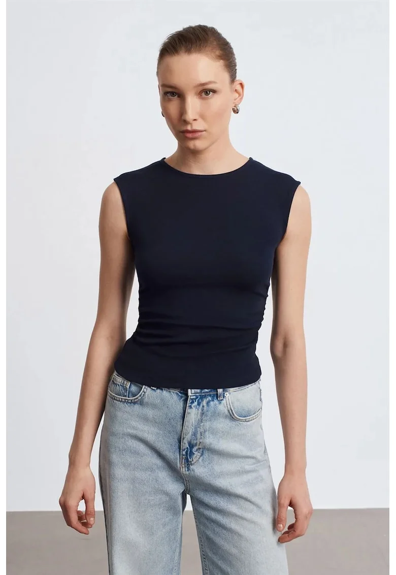 Tricou dama  albastru marin, Bleumarin