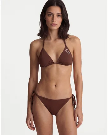 Costum de baie bikini,  material 485611, Maro