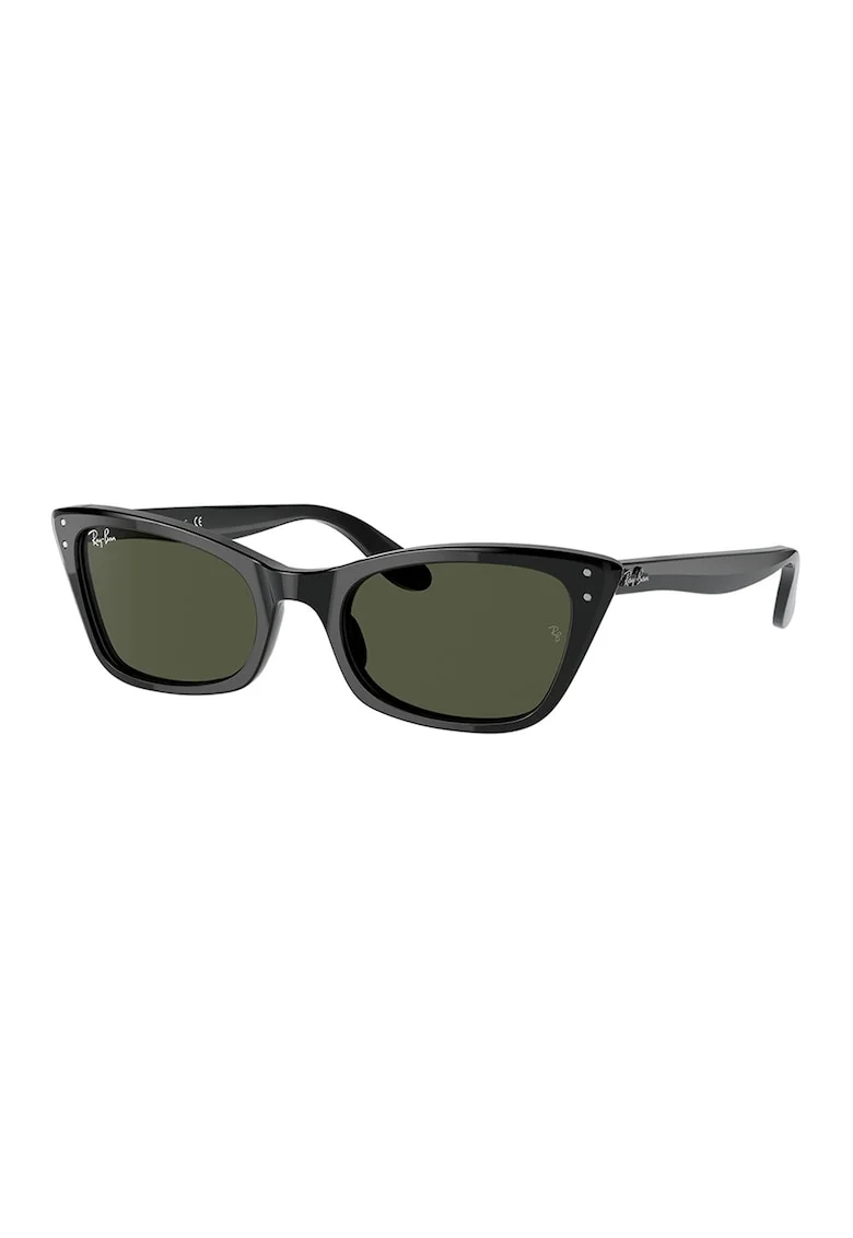 Ochelari de soare cat-eye slim, Negru