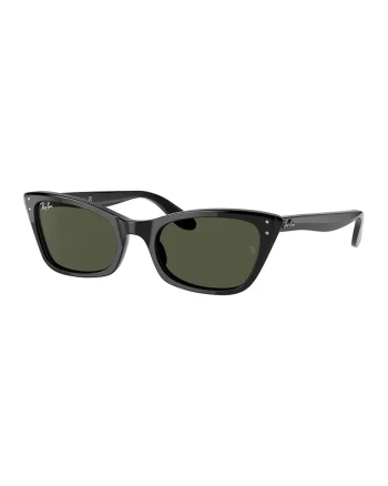 Ochelari de soare cat-eye slim, Negru