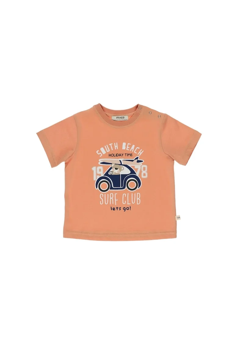 Tricou  - Holliday Time, Somon, pentru baietei, Roz somon