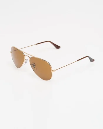 Ochelari de soare unisex  RB3025 AVIATOR, 55 mm, Auriu
