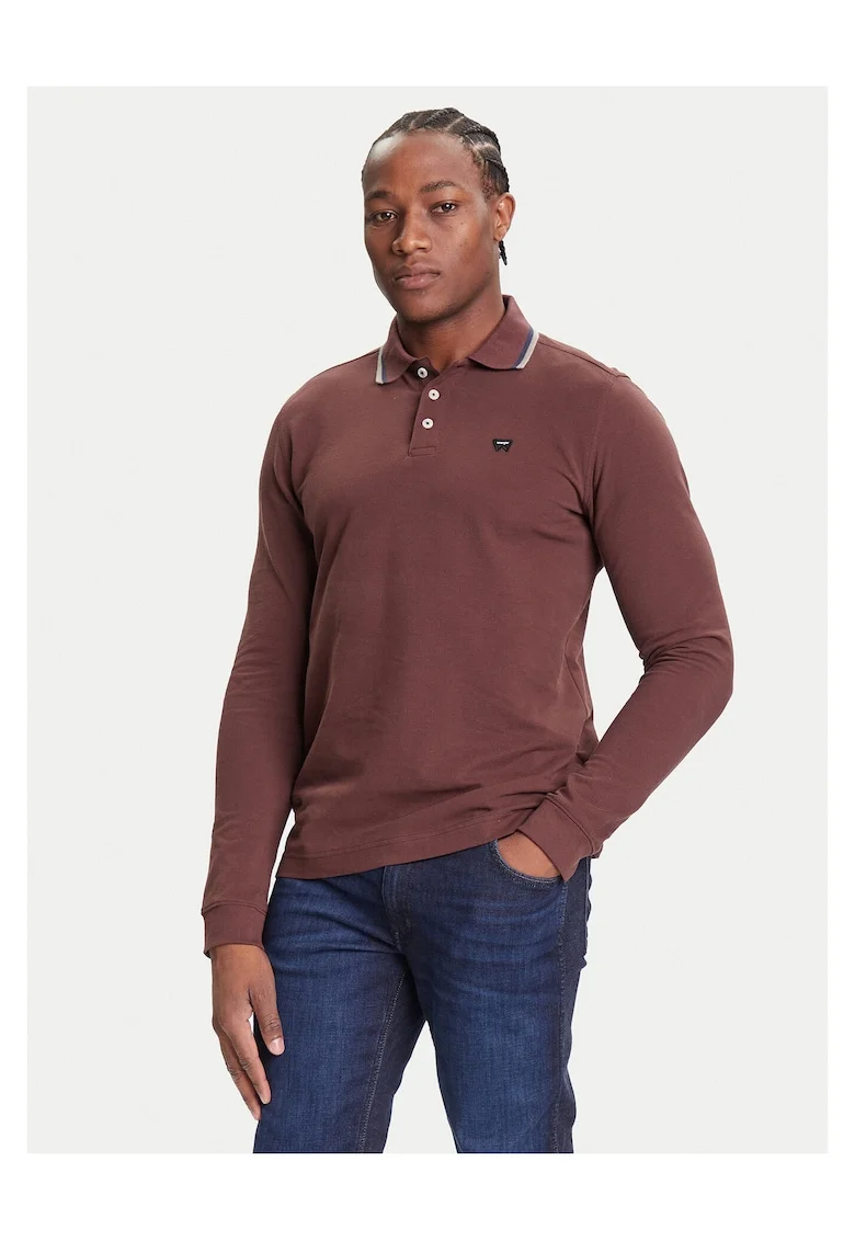 Bluza polo barbati  maro, bumbac,