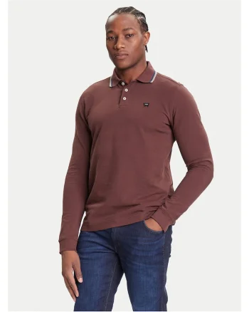 Bluza polo barbati  maro, bumbac,