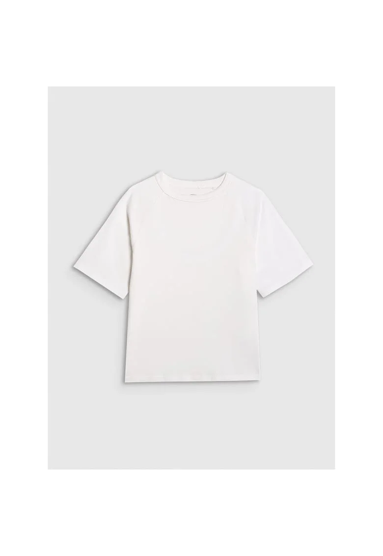 Tricou Baieti  Junior, Bumbac - 86764, Alb