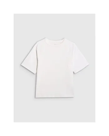 Tricou Baieti  Junior, Bumbac - 86764, Alb