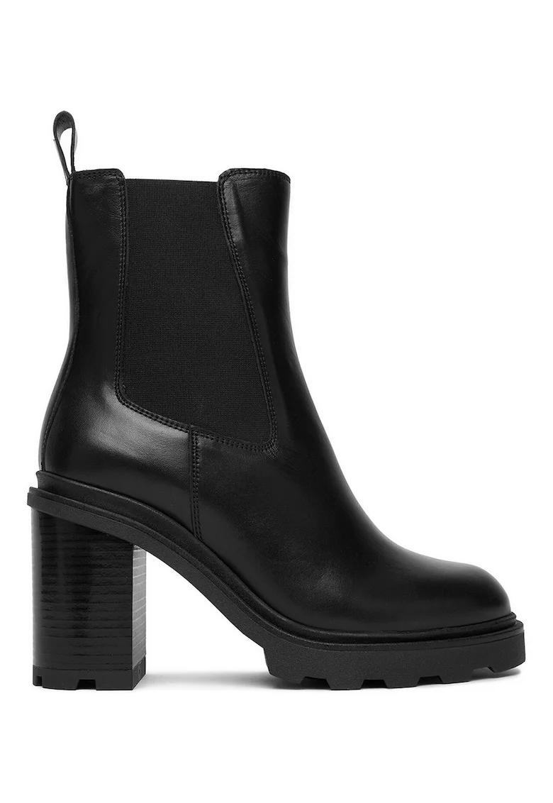 Botine de dama,  piele naturala, negre,
