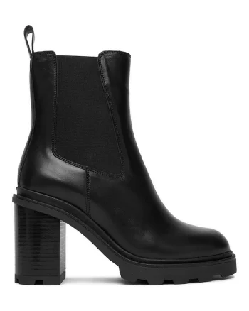 Botine de dama,  piele naturala, negre,