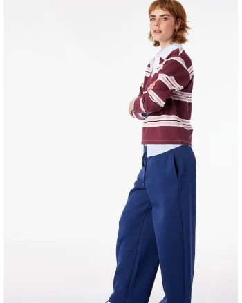 Pantaloni uni relaxed fit de trening, Bleumarin