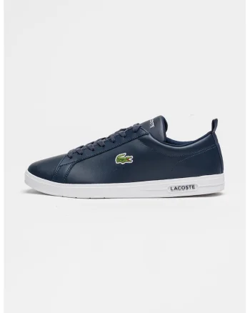 Pantofi sport din piele si piele ecologica cu detaliu logo Court Base, Bleumarin