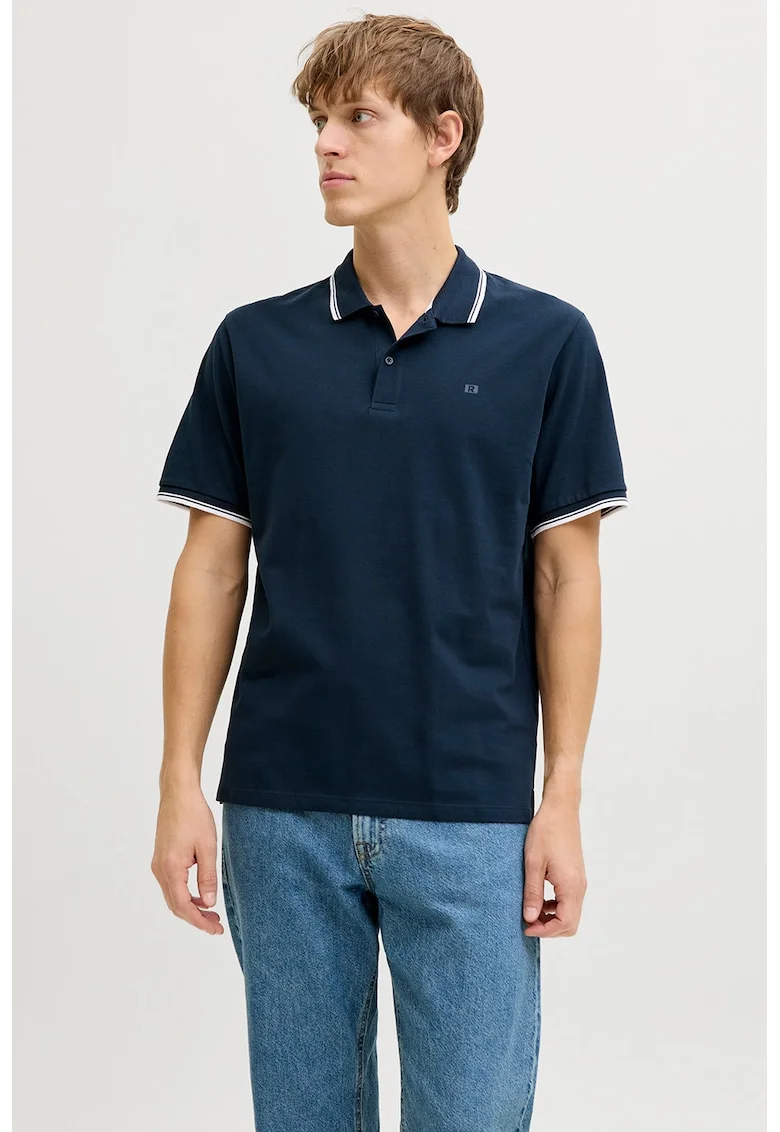 Tricou polo regular fit, Bleumarin