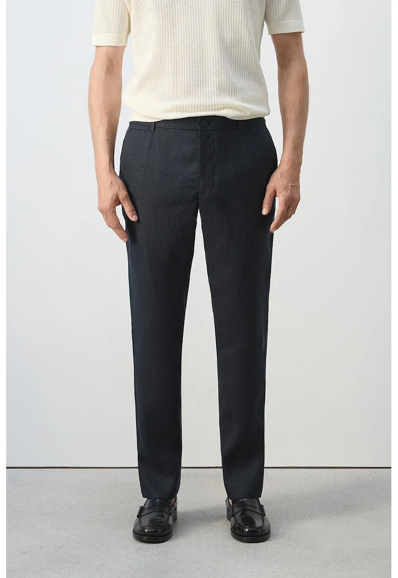 Pantaloni slim fit de in, Bleumarin