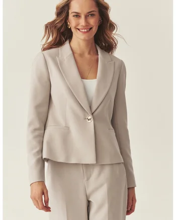 Sacou regular fit, Bej deschis