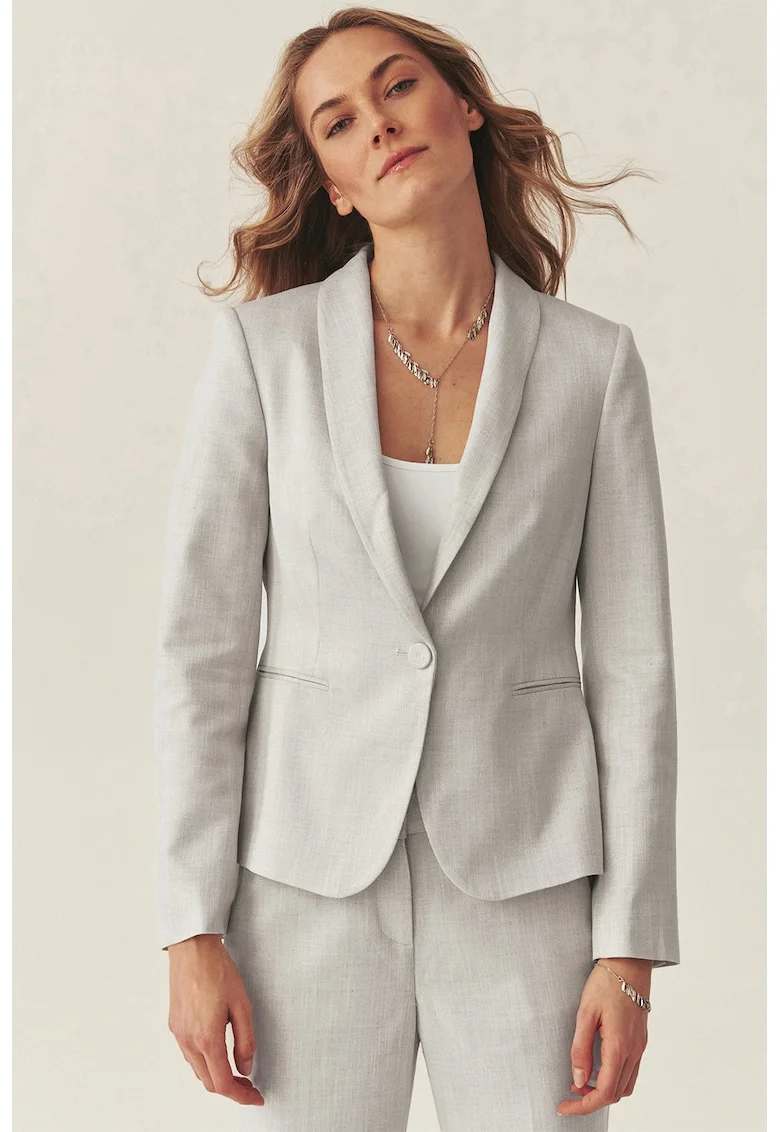 Sacou regular fit, Gri deschis