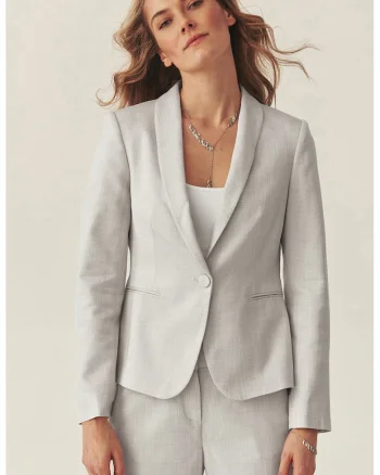 Sacou regular fit, Gri deschis