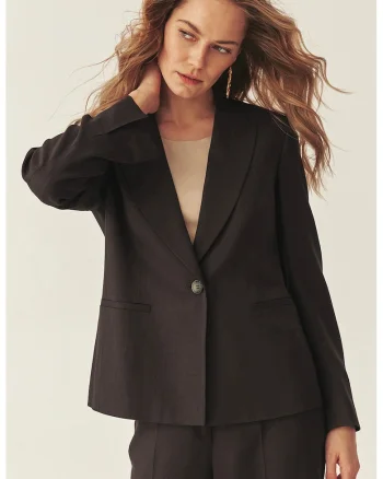 Sacou regular fit, Maro inchis