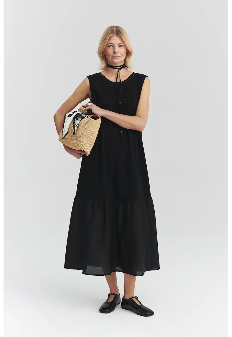 Rochie midi fara maneci, Negru