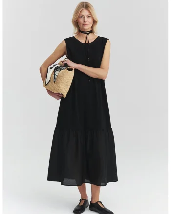 Rochie midi fara maneci, Negru
