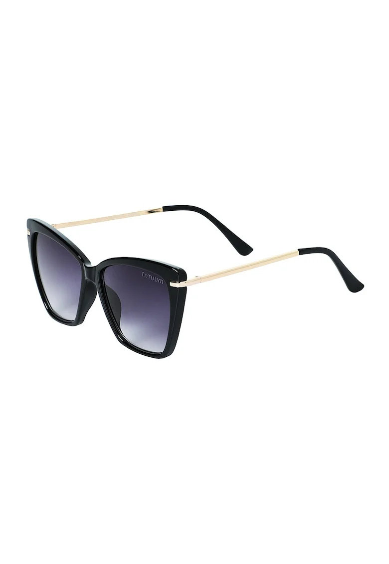 Ochelari de soare butterfly cu lentile in degrade, Negru/Auriu pal